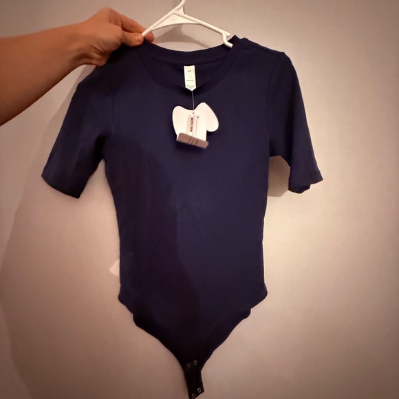 Half Sleeve Crew Neck Bodysuit 3/4 Sleeve navy slim fit brand new tummy control - Picture 9 of 10